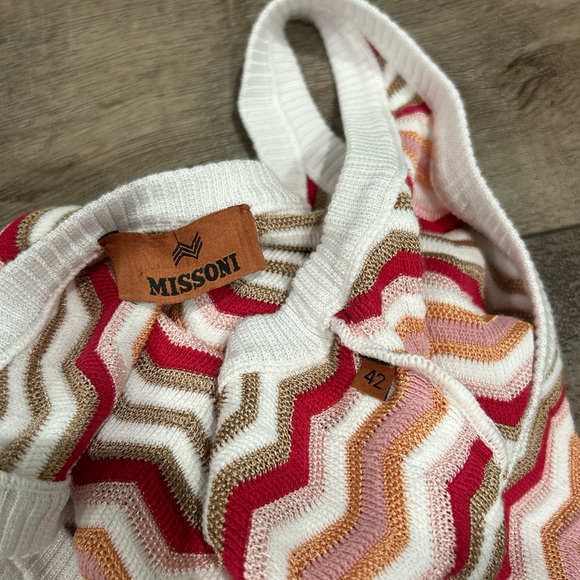 Missoni Zig Zag cotton blend tank top IT 42/6 - Picture 8 of 10